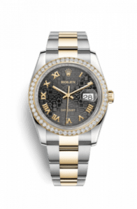Rolex Datejust 36 Rolesor Yellow Diamond / Oyster / Black Computer Roman 116243-0050