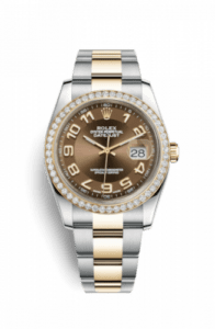 Rolex Datejust 36 Rolesor Yellow Diamond / Oyster / Bronze Arabic 116243-0076