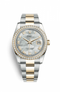 Rolex Datejust 36 Rolesor Yellow Diamond / Oyster / MOP Roman 116243-0026