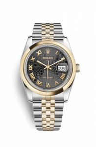 Rolex Datejust 36 Rolesor Yellow Domed / Jubilee / Black Computer Roman 116203-0172