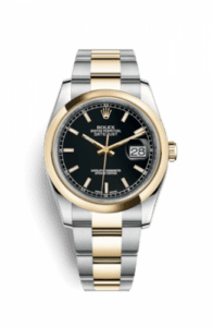 Rolex Datejust 36 Rolesor Yellow Domed / Oyster / Black 116203-0126