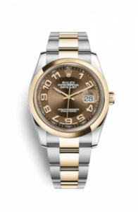 Rolex Datejust 36 Rolesor Yellow Domed / Oyster / Bronze Arabic 116203-0152