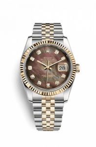 Rolex Datejust 36 Rolesor Yellow Fluted / Jubilee / Black MOP 116233-0212