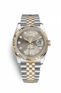 Rolex Datejust 36 Rolesor Yellow Fluted / Jubilee / Steel Diamonds 116233-0205