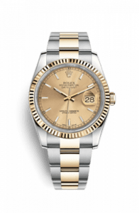 Rolex Datejust 36 Rolesor Yellow Fluted / Oyster / Champagne 116233-0172