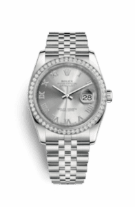 Rolex Datejust 36 Stainless Steel Diamond / Jubilee / Rhodium Roman 116244-0055