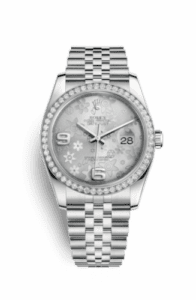Rolex Datejust 36 Stainless Steel Diamond / Jubilee / Silver Floral 116244-0002