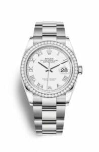Rolex Datejust 36 Stainless Steel / Diamond / White Roman / Oyster 126284RBR-0018
