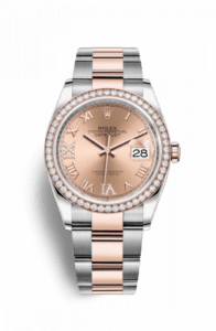 Rolex Datejust 36 Stainless Steel / Everose / Diamond / Rose Roman / Oyster 126281RBR-0016