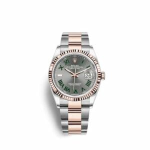 Rolex Datejust 36 Stainless Steel / Everose / Fluted / Slate - Roman / Oyster 126231-0030