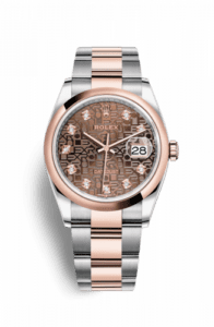 Rolex Datejust 36 Stainless Steel / Everose / Smooth / Chocolate Computer / Oyster 126201-0026