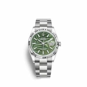 Rolex Datejust 36 Stainless Steel / Fluted / Green - Palm / Oyster 126234-0048
