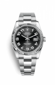 Rolex Datejust 36 Stainless Steel Fluted / Oyster / Black Arabic 116234-0147