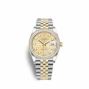 Rolex Datejust 36 Stainless Steel - Yellow Gold - Diamond / Champagne - Palm - Diamond / Jubilee 126283RBR-0029