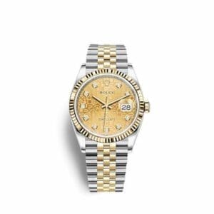 Rolex Datejust 36 Stainless Steel / Yellow Gold / Fluted / Champagne Computer / Jubilee 126233-0033