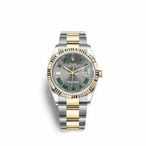 Rolex Datejust 36 Stainless Steel / Yellow Gold / Fluted / Slate - Roman / Oyster 26233-0036
