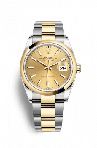 Rolex Datejust 36 Stainless Steel / Yellow Gold / Smooth / Champagne / Oyster 126203-0016