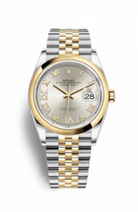 Rolex Datejust 36 Stainless Steel / Yellow Gold / Smooth / Silver Roman / Jubilee 126203-0031