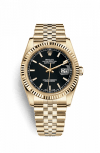 Rolex Datejust 36 Yellow Gold Fluted / Jubilee / Silver 116238-0074