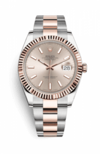 Rolex Datejust 41 Rolesor Everose Fluted / Oyster / Sundust 126331-0009