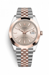 Rolex Datejust 41 Rolesor Everose Smooth / Jubilee / Sundust 126301-0010