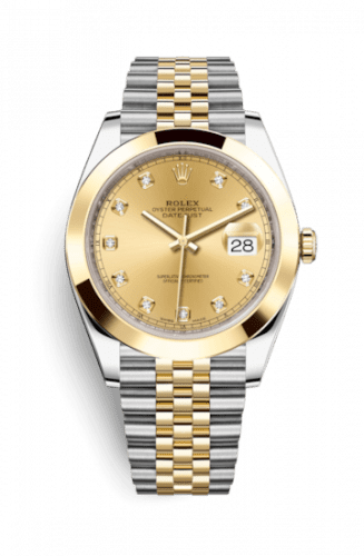 Rolex Datejust 41 Rolesor Yellow Smooth / Jubilee / Champagne - Diamond 126303-0012