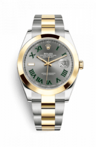 Rolex Datejust 41 Rolesor Yellow Smooth / Oyster / Slate - Roman 126303-0019