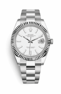 Rolex Datejust 41 Stainless Steel Fluted / Oyster / White 126334-0009