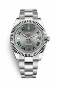 Rolex Datejust 41 Stainless Steel Fluted / Slate - Roman / Oyster 126334-0021