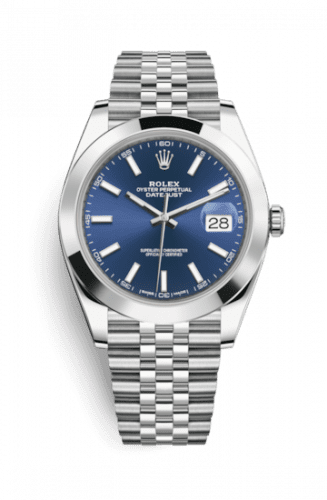 Rolex Datejust 41 Stainless Steel Smooth / Jubilee / Blue 126300-0002