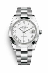Rolex Datejust 41 Stainless Steel Smooth / Oyster / White Roman 126300-0015