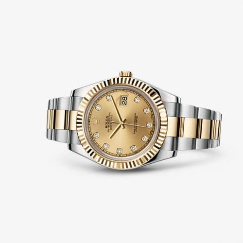 Rolex Datejust II Rolesor Champagne Diamonds 116333-0007