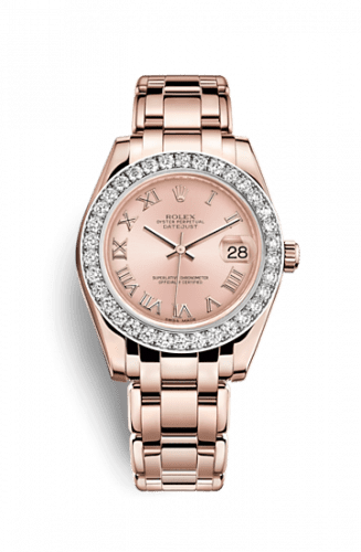 Rolex Datejust Pearlmaster 34 Everose Diamond Pink Roman 81285-0020