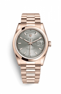 Rolex Day-Date 36 Everose Domed / President / Rhodium 118205f-0137