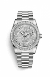 Rolex Day-Date 36 Platinum Diamonds / President / Meteorite 118346-0093
