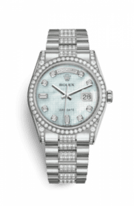 Rolex Day-Date 36 White Gold Diamond / President Diamonds / Oxford MOP 118389-0094