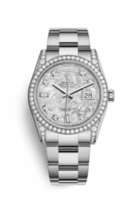 Rolex Day-Date 36 White Gold Diamonds / Oyster / MOP 118389-0069