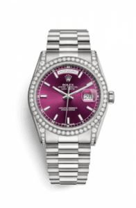 Rolex Day-Date 36 White Gold Diamonds / President / Cherry 118389-0106