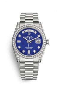 Rolex Day-Date 36 White Gold Diamonds / President / Lapis Diamonds 118389-0083