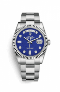 Rolex Day-Date 36 White Gold Fluted / Oyster / Lapis Lazuli 118239-0279
