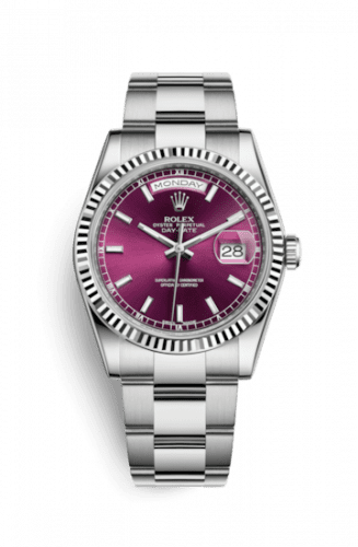 Rolex Day-Date 36 White Gold / Oyster / Cherry 118239-0304
