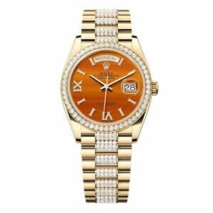 Rolex Day-Date 36 Yellow Gold - Diamond / Carnelian / President - Diamond 128348RBR-0050