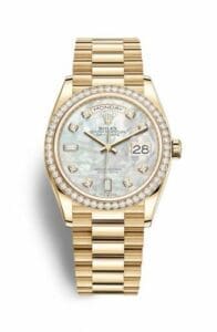 Rolex Day-Date 36 Yellow Gold / Diamond / MOP-Diamond / President 128348RBR-0017