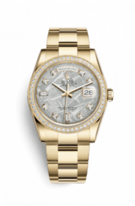 Rolex Day-Date 36 Yellow Gold Diamonds / Oyster / Meteorite 118348-0097