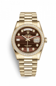 Rolex Day-Date 36 Yellow Gold Diamonds / President / Bull's Eye 118348-0156