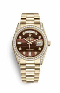 Rolex Day-Date 36 Yellow Gold Diamonds / President / Bull's Eye 118388-0129