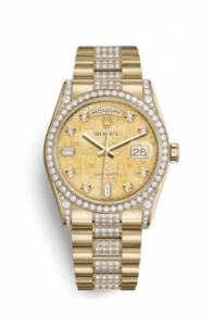 Rolex Day-Date 36 Yellow Gold Diamonds / President Diamonds / Champagne Computer 118388-0060