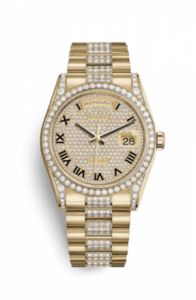 Rolex Day-Date 36 Yellow Gold Diamonds / President Diamonds / Paved 118388-0025