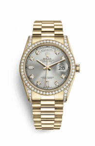 Rolex Day-Date 36 Yellow Gold Diamonds / President / Silver Diamond 118388-0022