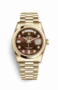 Rolex Day-Date 36 Yellow Gold Domed / President / Bull's Eye 118208-0332